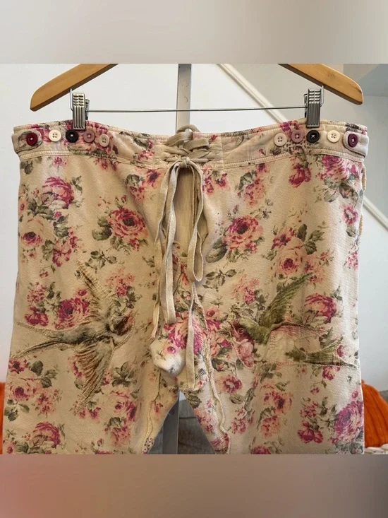 ❣️🆕Magnolia Pearl Floral Underjohns Pants Bird Appliqué Cupid Rose One Size❣️ - Picture 8 of 11